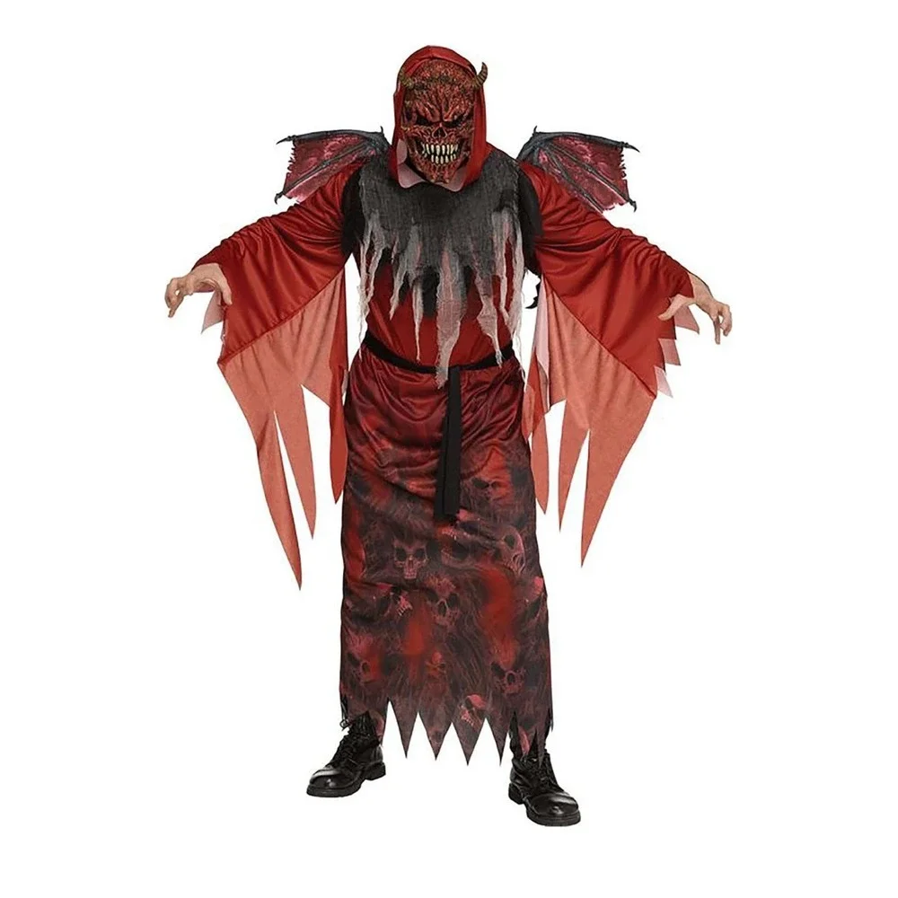 Winged Demon Costume Halloween‎ Scary Kids Medium Size 8-10 NEW